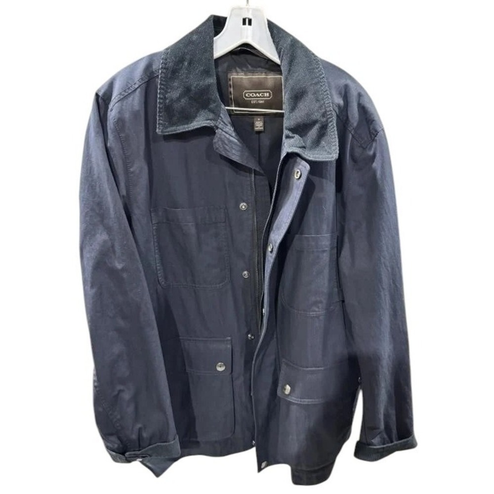 Coach Men's  Polyester Field Jacket Utility Coat Snap Down /‎ Size: Medium